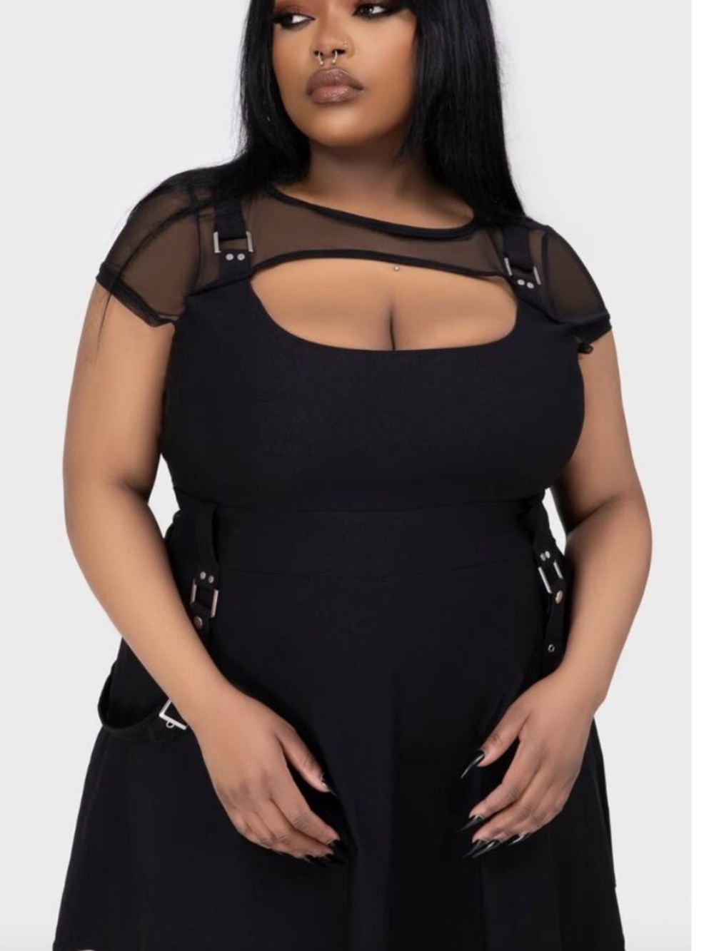 KillStar Kounter Kulture Skater Dress Black Plus Size 4XL NWT - Picture 2 of 13